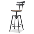 Metal Chair With Wooden Seat Black Metal & Wood