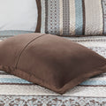 5 Piece Reversible Jacquard Bedspread Set Blue King King Blue Cotton