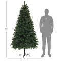 Homcom 7.5Ft Artificial Christmas Tree, Xmas Tree With 1346 Branch Tips, Auto Open, Holiday D Cor With Steel Base For Home Office, Green Green Steel