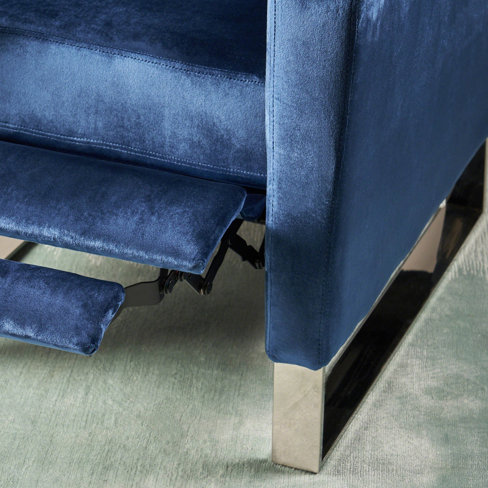 Recliner Blue Velvet