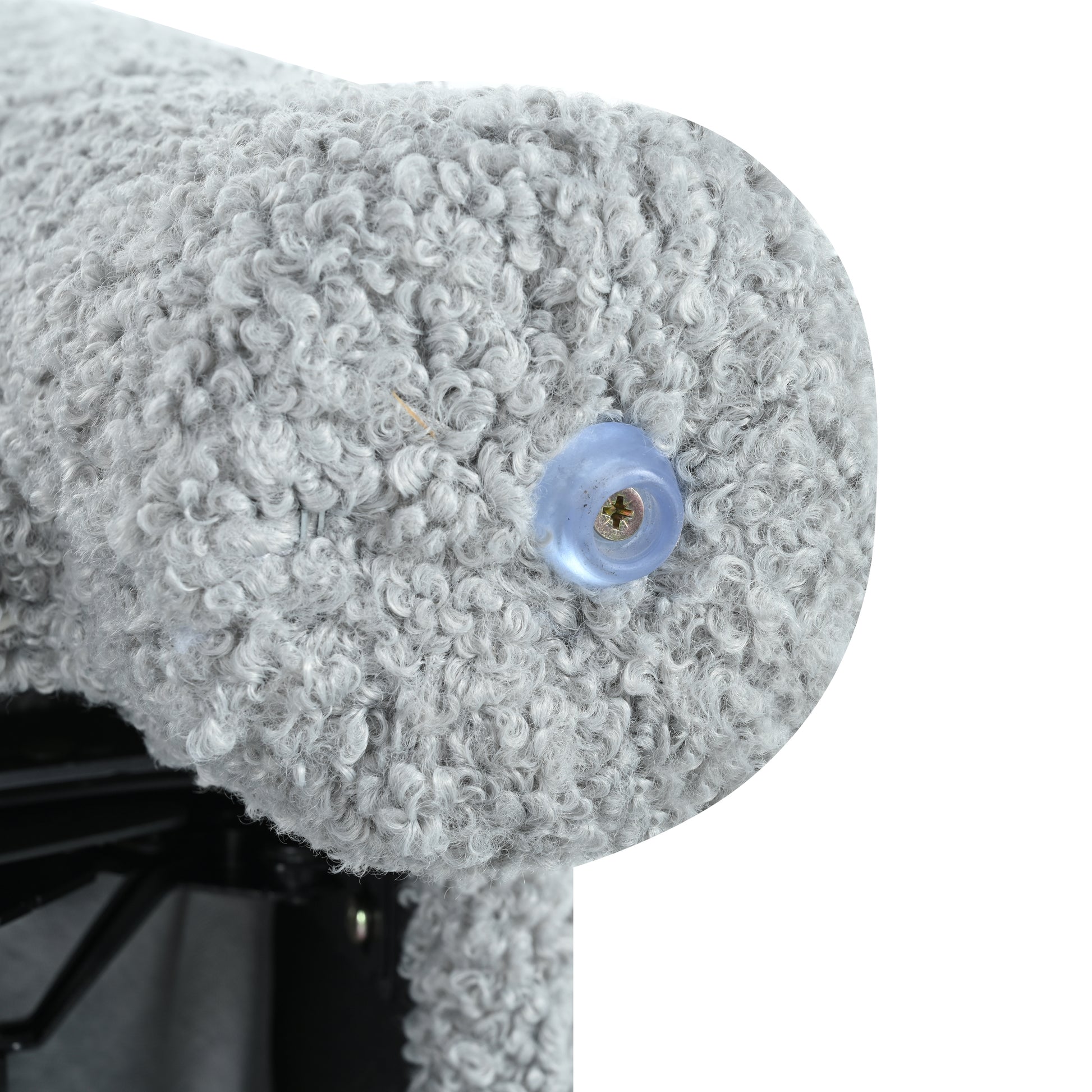 31.25" Push Back Recliner Armchair Upholstered Recliner Chair Single Sofa With Adjustable Backrest For Living Room, Light Grey Light Grey Teddy