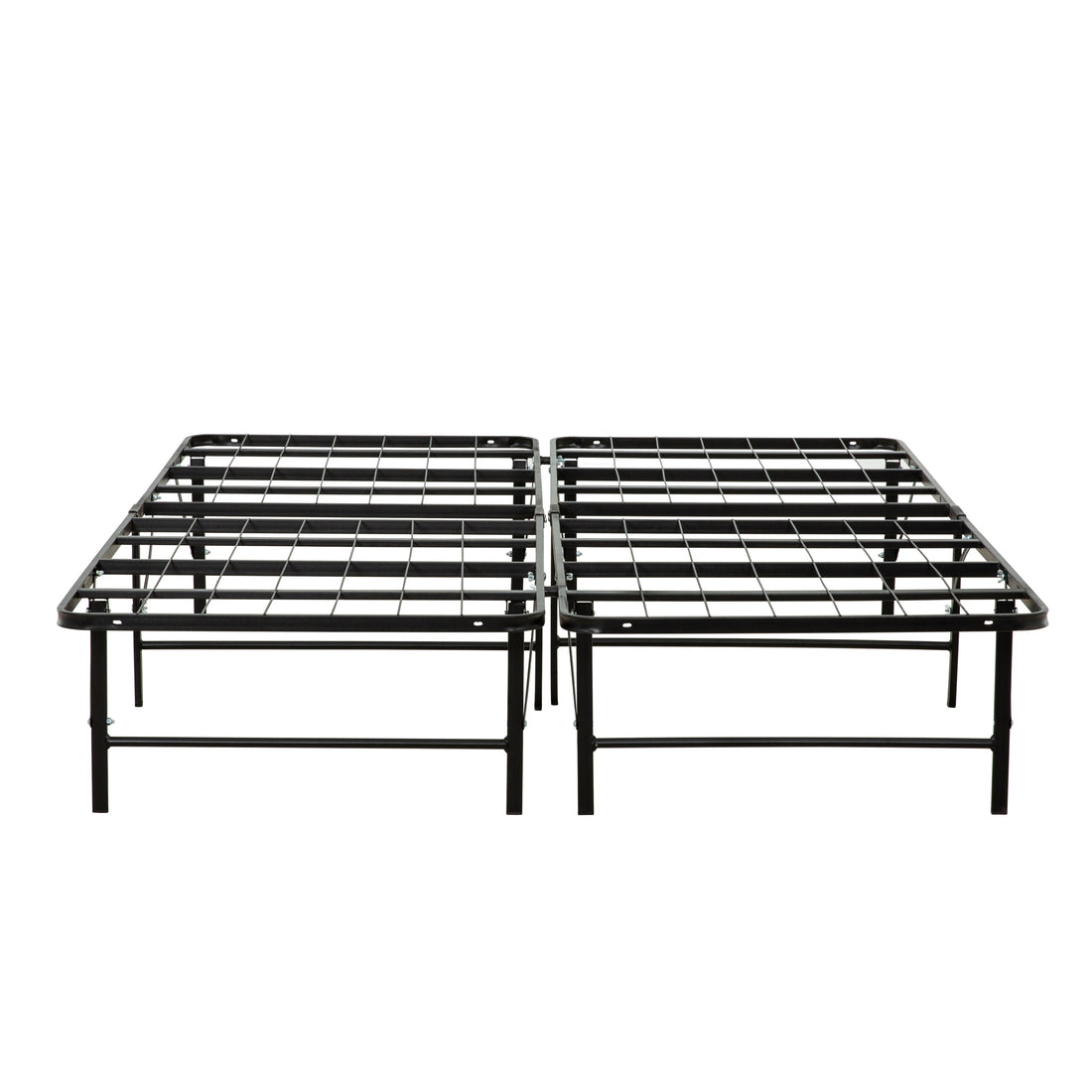 Bedroom Furniture Full Size Solid Metal Foundation Bed Base, Strong Mattress Platform Bed Frame, Black Box Spring Not Required Full Black Bedroom Modern Bed Frame Steel