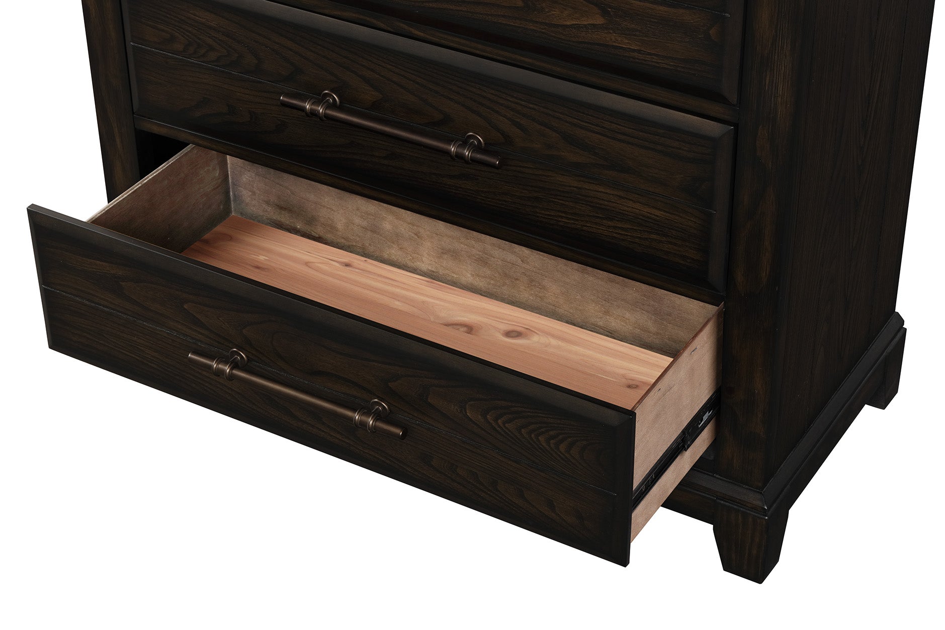 2 Drawer Nightstand Mahogany Solid Wood Mdf