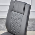 Table And Chair Set. 1 Table With 4 Gray Pu Chairs. Modern Minimalist Rectangular Black Imitation Marble Dining Table, With Golden Metal Legs. Paired With 4 Chairs With Golden Legs.Dt 1544 C001 Black Gold Glass Metal