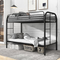 Twin Over Twin Bunk Bed With Ladders Twin Black Steel