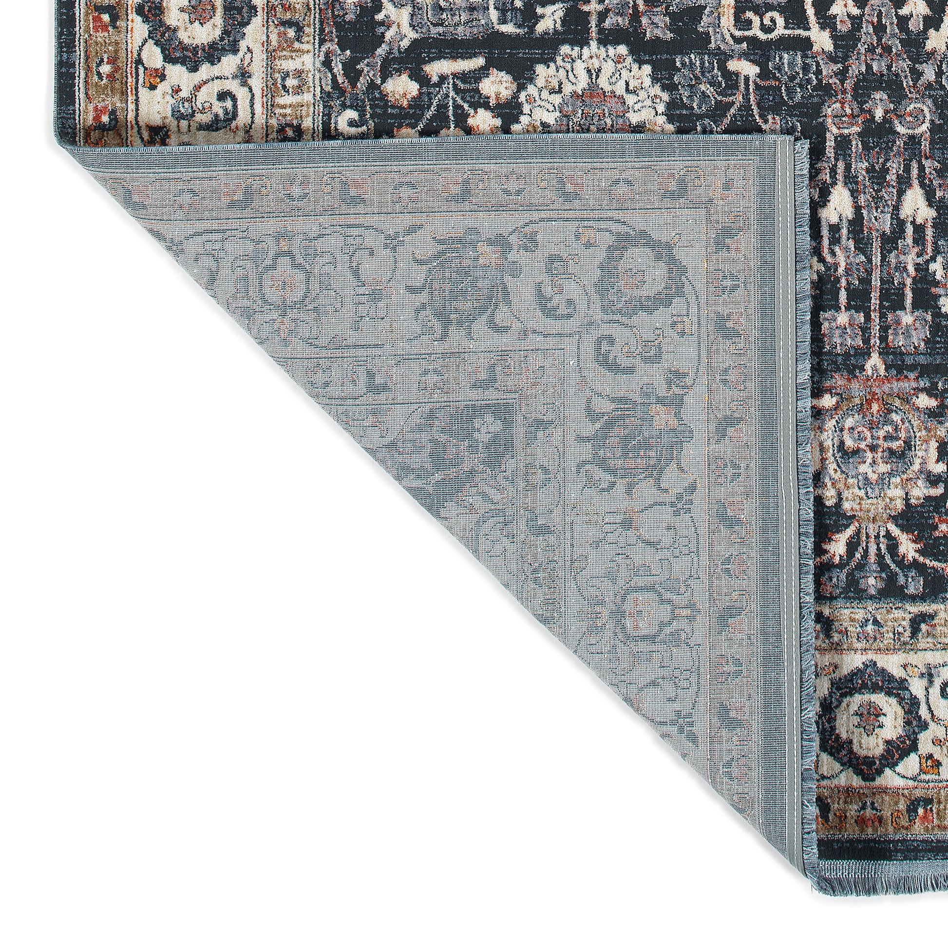 Transitional, Oriental, Cut Pile 5'3" X 7'3" Rectangle Area Rug Multi Polyester