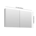 48'' W X 26'' H Surface Frameless Mirror Medicine Cabinet, Beveled Mirror Edges Bathroom Medicine Cabinet White Engineered Wood