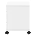 Office, File Cabinet, Printer Cart, Rolling File Cabinet, Mobile, Storage, Work, White Laminate, Contemporary, Modern White Particle Board