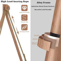 Hammock Swing Chair With Stand For Indoor,Outdoor, Anti Rust Wood Colored Frame 570 Lbs Capacity With Cushion Oversized Double Hammock Chair For Patio Balcony Bedroom Ban On Old W1132P155978 Gold Brown Rattan Metal