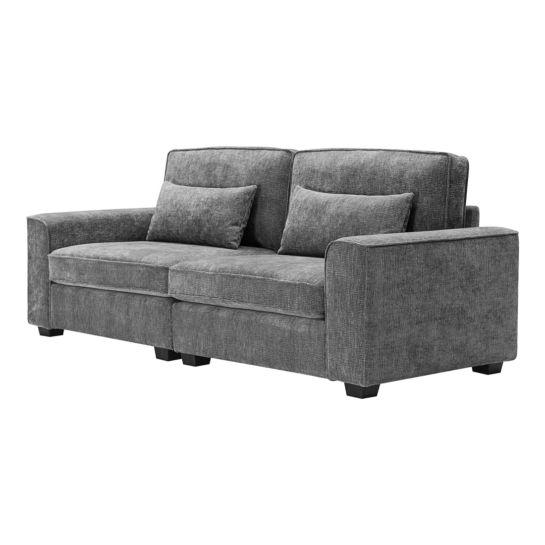 Cozy Duo Grey Loveseat Sofa Grey Solid Wood Mdf 2 Seat