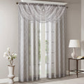 Diamond Sheer Embroidered Waterfall Valance Grey 38X46