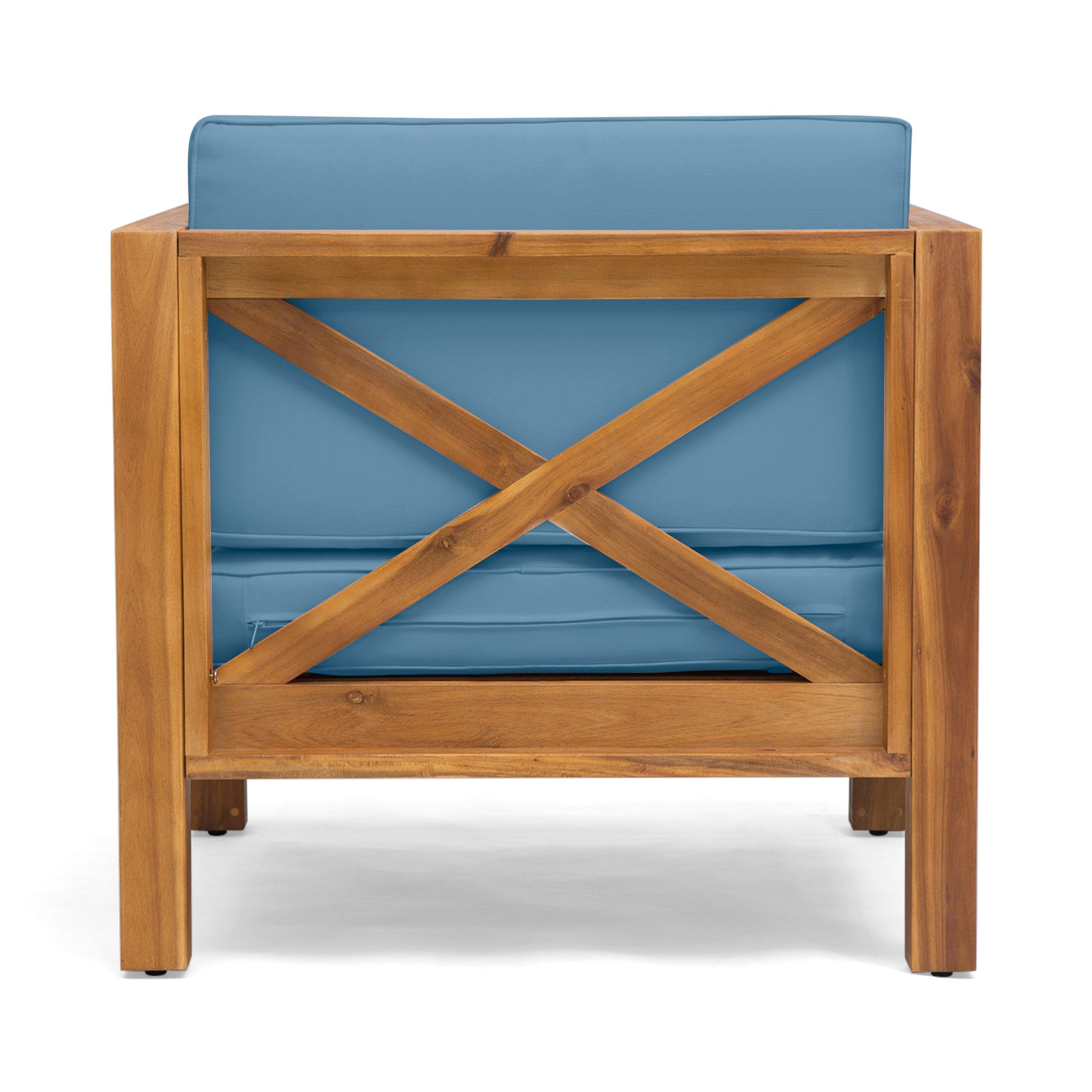 Brava Club Chair Teak Wood Waterproof Fabric