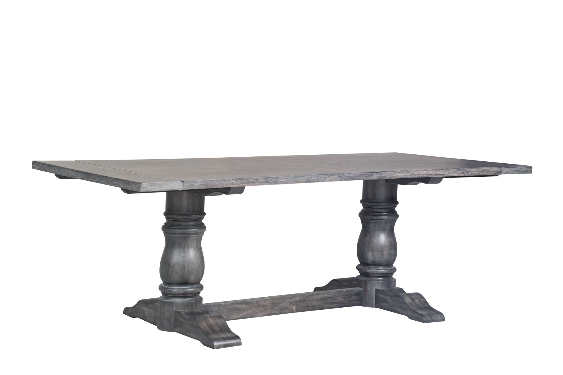 Leventis Weathered Gray Finish Dining Table Gray Synthetic Wood