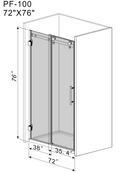 Frameless Sliding Glass Shower Doors 72