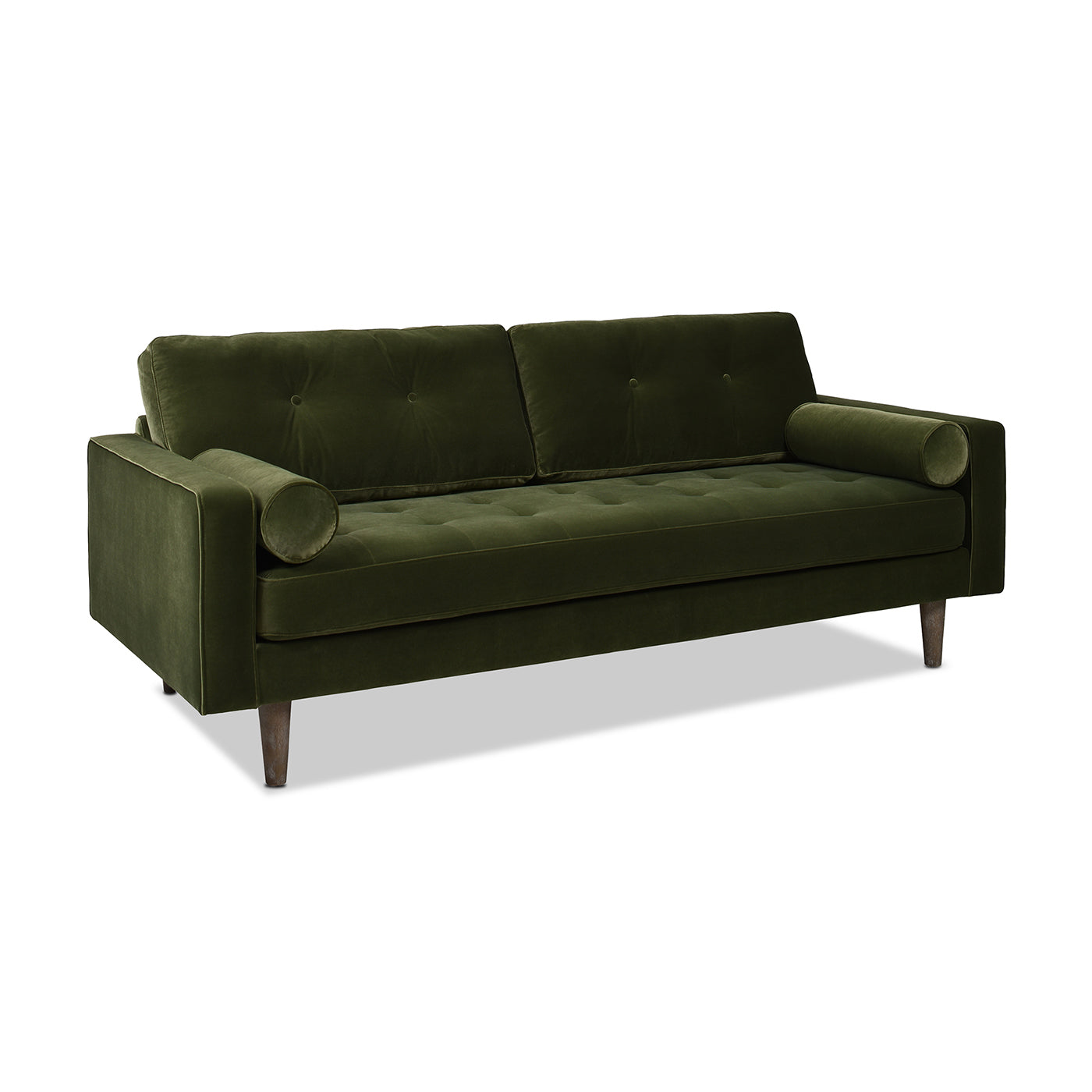 Nicholas 83.5" Mid Century Modern Sofa, Olive Green Performance Velvet Olive Green Foam Velvet 3 Seat