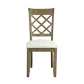Karsen Beige Linen & Rustic Oak Finish Side Chair Set Of 2 Beige,Oak Linen,Synthetic Wood
