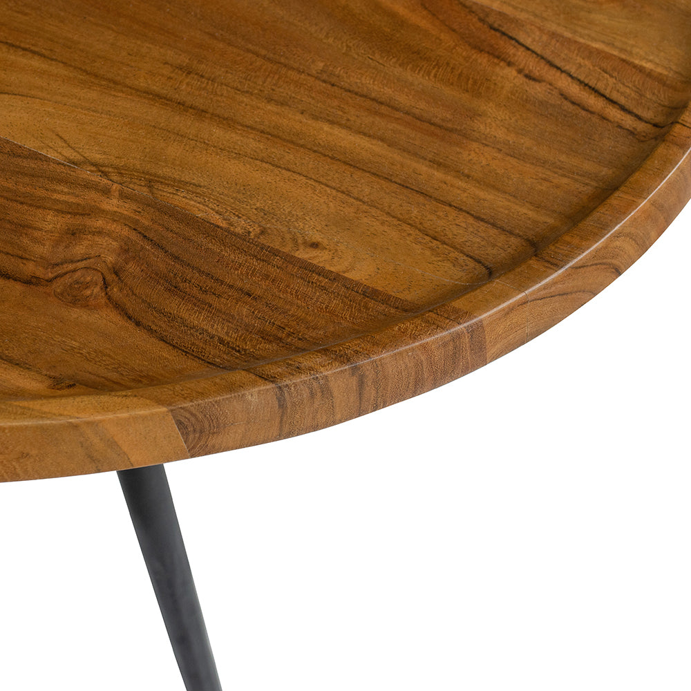 39X26X16" Oval Cofe Table Brown Wood