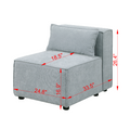 Modular Sofa Grayish Blue Chenille Fabric, Simple And Grand, The Seat And Back Is Very Soft. This Is Also A Knock Down Sofa Wood Primary Living Space Medium Duty Eucalyptus 1 Seat Grayish Blue Chenille Medium Soft Cushion Back American Design L Shaped