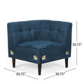 Sofa Navy Blue Fabric 6 Seat