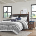 3 Piece Cotton Comforter Set With Chenille Tufting Gray King Cal King King Gray Cotton