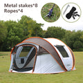 4 6 Persons White Light Orange Pop Up Boat Tent White Light Orange Polyethylene