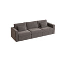 Modern Velvet Modular Sectional Sofa, Convertible Sofa Set With Pillows, Oversized Sectional Couches For Living Room, Loft, Apartment, Office Dark Gray 3 Seats Wood Primary Living Space Medium Duty Pine 3 Seat Dark Gray Velvet Medium Soft Cushion Back