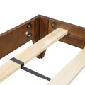 Mid Century Modern Platform Bed Wood Slat Support With No Box Spring Needed,King Walnut Box Spring Not Required King Walnut Wood Bedroom Mid Century Modern Bed Frame Wood