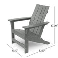 Encino Adirondack Chair Gray Hdpe