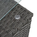 Patio Furniture, Outdoor Furniture, Seasonal Pe Wicker Furniture,7 Pcs Set Wicker Furniture With Lounger Sofa Yes Dark Gray Seats 6 Pe Rattan Iron Waterproof Fabric