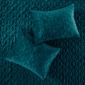 3 Piece Velvet Quilt Set Teal King Cal King King Teal Cotton