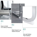 Table And Chair Set. Large Modern Rectangular Table With Glass Top And Silver Metal Legs. Furnished With Soft And Comfortable Pu Chairs With Faux Leather Upholstered Seats And Silver Metal Legs. Black Silver Seats 8 Glass Metal