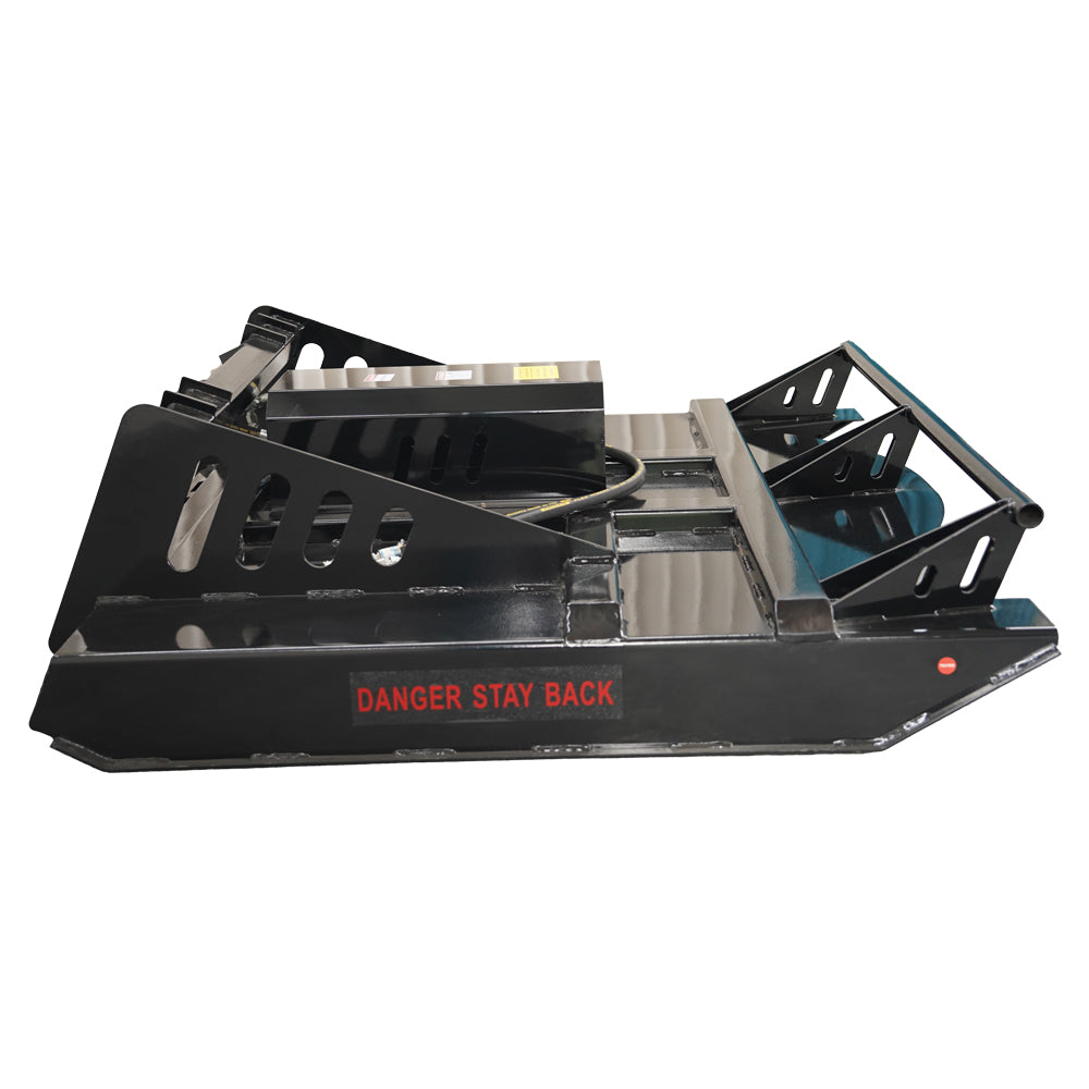 65" Small Skid Steer Hydraulic Heavy Duty Brush Mower Cutter Attachment Black Steel