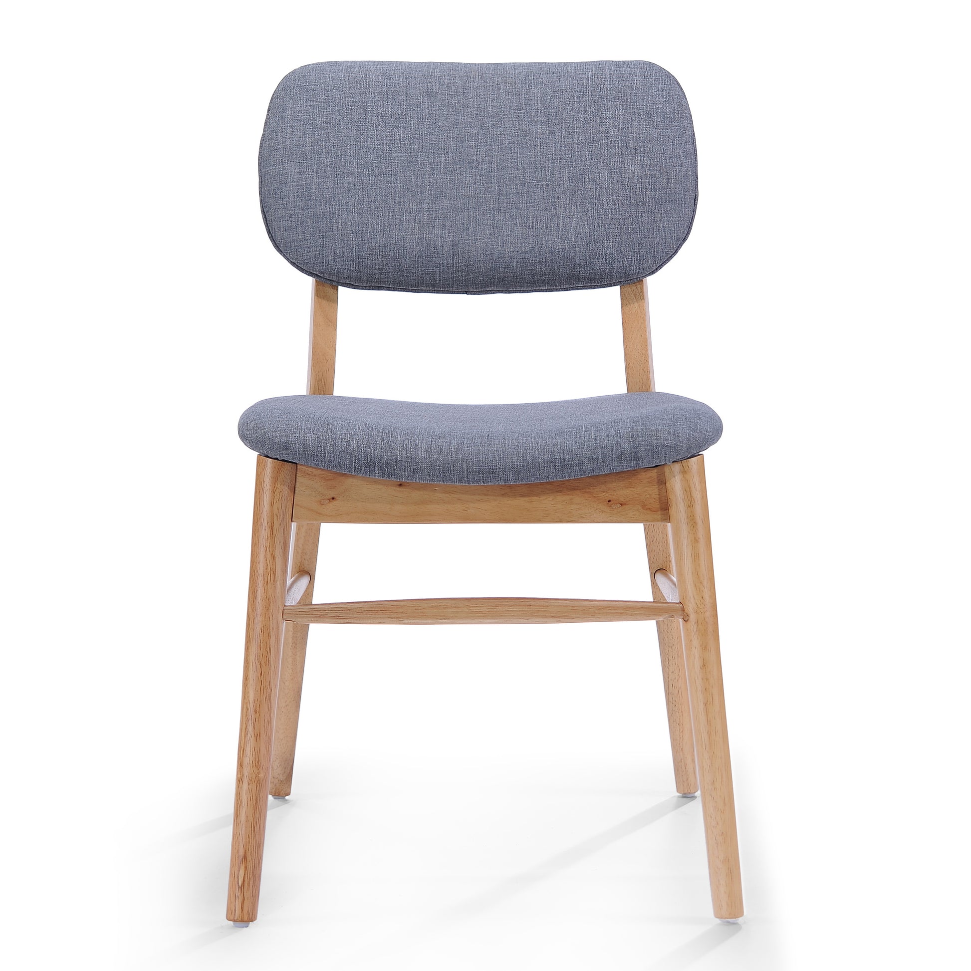 Chair Set Of 2 Gray Fabric