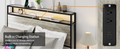 Queen Size Bed Frame With 4 Storage Drawers And 2 Usb Ports, Upholstered Platform Bed Frame With Storage Headboard Charging Station And Metal Slat Support, No Box Spring Needed, Dark Grey. Box Spring Not Required Queen Dark Grey Metal Bedroom Bed Frame