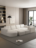 104.32*70.86 Modular Sectional Sofa Sleeper Couch, Sectional Sofa With Chaise And Ottoman, Convertible U Shaped Modular Sofa Set For Living Room, Bedroom. Memory Foam, White. Combo A B C D White Primary Living Space Soft Minimalist,Modern Memory Foam