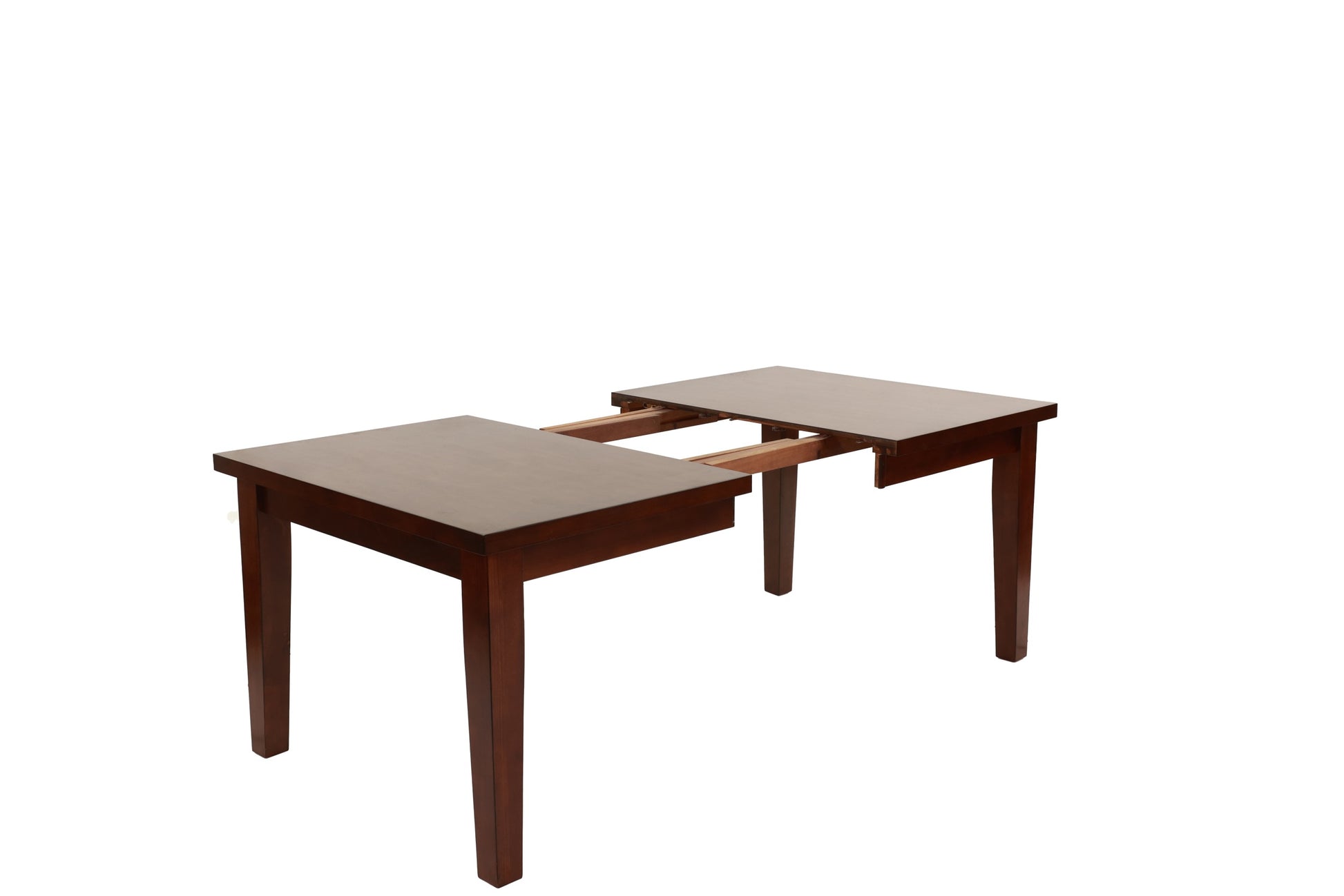 Dining Table Rectangle Dining Table W Leaf 1Pc Table Only Rubber Wood Antique Walnut Wood Finish Dining Room Furniture Walnut Dining Room Contemporary,Modern,Transitional Rubberwood Rectangular Kitchen & Dining Tables Rectangular Rubber Wood