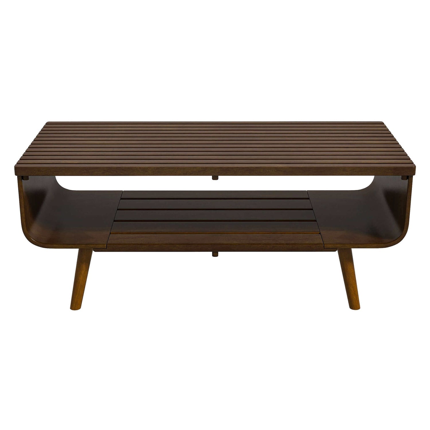 Alice Coffee Table Walnut Brown Leather