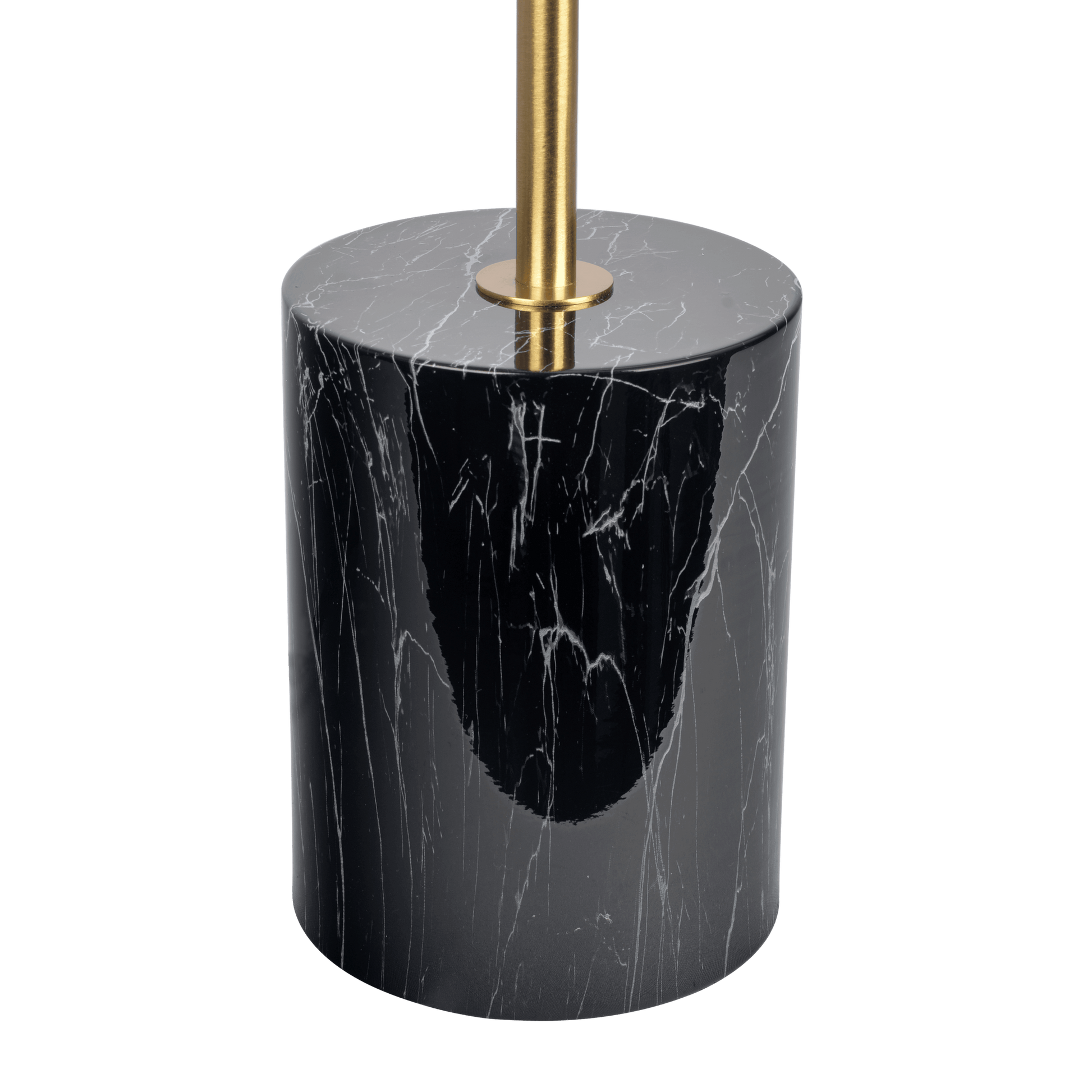 Nova Hydro Black Table Lamp With On Off Switch Double Lamp With Faux Marble Base Black,Gold,Marble Table&Floor Lamps Faux Marble,Metal