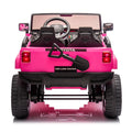 24V Two Seater Kids Ride On Car W Parents Remote Control, Licensed Toyota Lc250,220W Motors,With Shovel,Three Point Seat Belt,Slow Start,Speed Adjustment,Bluetooth,Music For Kids Aged 3 . Pink Polypropylene