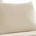 Ivy 4 Piece Full Size Cotton Ultra Soft Bed Sheet Set, Prewashed, Cream Cream Cotton