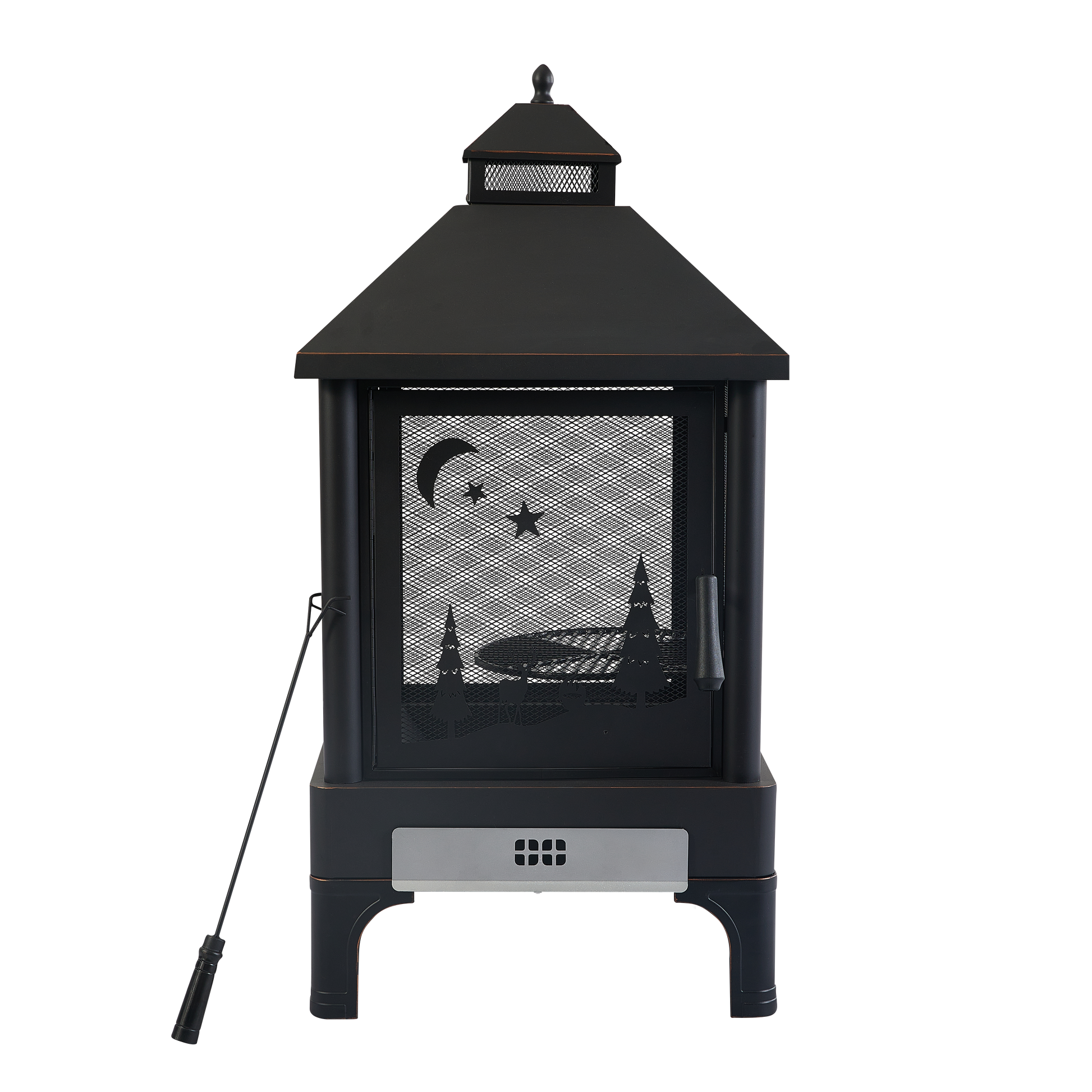 Xot036 Garden Metal Outdoor Heating Furnace For Backyard Fir Pit Black Garden & Outdoor Metal