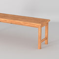 Modern Slat Top Solid Wood Patio Bench Brown Brown Acacia Wood