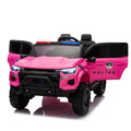 24V Two Seater Kids Ride On Electric Pickup,Kids Ride On Toy W Parents Remote Control,4Wd 800W Motors,Two Safety Belts,High Gate Safety Design,Top Warning Light, Speed 2.49 3.73Mph For Kids Aged 3 . Rose Red 50 99 Lbs Polypropylene