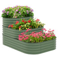 Outsunny 3 Tier Galvanized Steel Raised Garden Bed Kit, 62.25