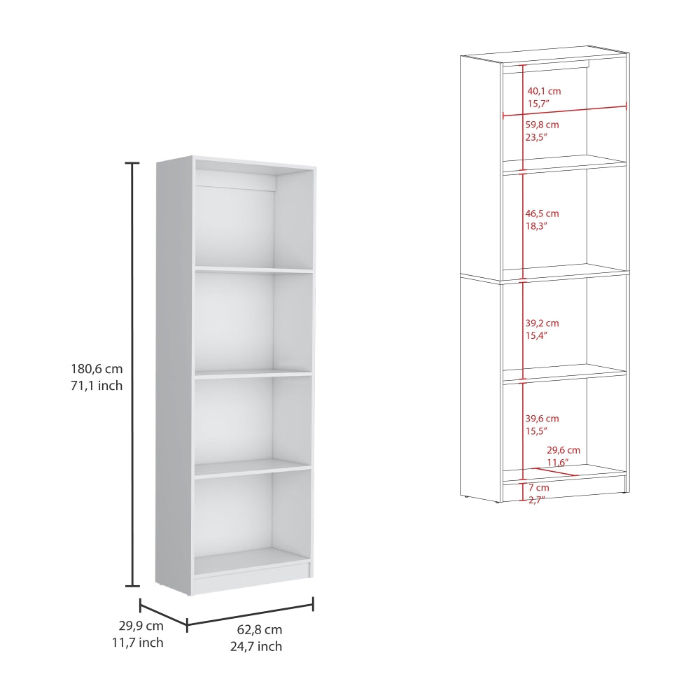 2 Piece Bookcase Living Room Set, Storage Cabinet, 42" Wide And 9 Shelves White 5 Or More Shelves White Office Modern Particle Board