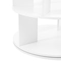 23.6'' Rotating Shoe Rack Tower, 7 Tier Spinning Shoe Shelf With 5 Grids Per Layer, Display Rack, 360 Revolving Shoe Carousel Closet Organizer For Entryway, Living Room, White 7 White Primary Living Space Particle Board