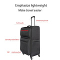 Softside Luggage Expandable 3 Piece Set Suitcase Upright Spinner Softshell Lightweight Luggage Travel Set 20Inch 24Inch 28Inch Black Fabric Plastic