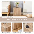 Elevate Your Living Space With This Modern Mdf Coffee Table That Showcases Smooth, Light Wood Color Texture Patterns. It Is Characterized By Stylish Design. Wood Mdf