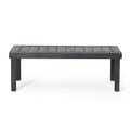 Acacia Wood Outdoor Loveseat And Coffee Table Set With Cushions, Dark Gray Yes Grey Seats 2 Foam Acacia Wood