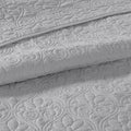 Reversible Quilt Set Grey King Cal King King Grey Cotton